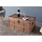 Vintiquewise Wooden Rectangular Lined Rustic Storage Trunk with Latch, Large QI003512L - alternate 4